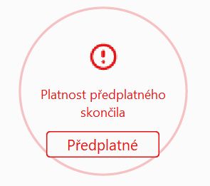 Chyba týkající se vypršení platnosti zkušební verze