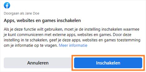 Apps, websites en games inschakelen, wanneer u zich bij uw Adobe-account aanmeldt