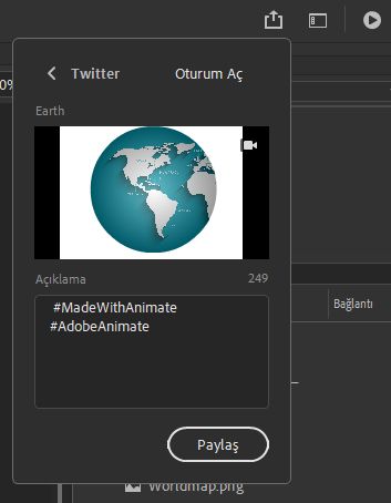 Twitter'da Paylaşım Paneli
