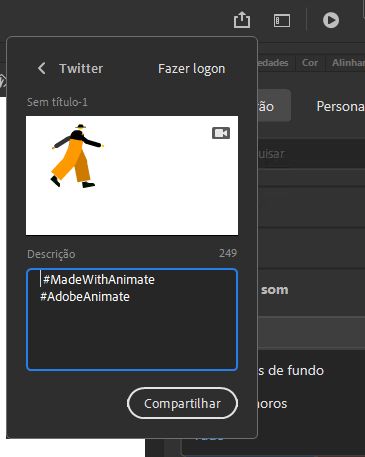 Painel Compartilhamento do Twitter