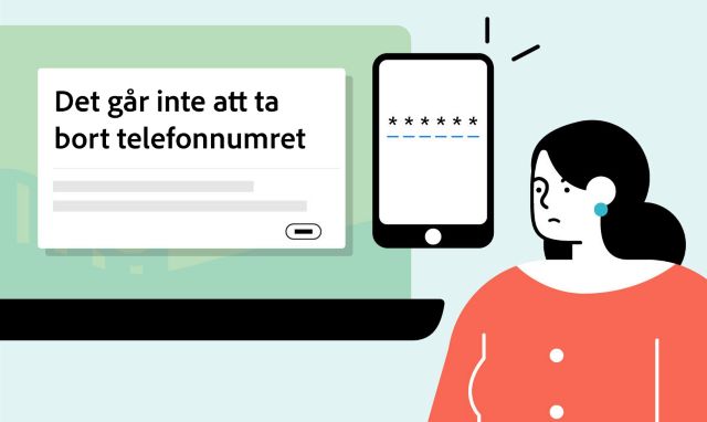 Det går inte att ta bort telefonnumret