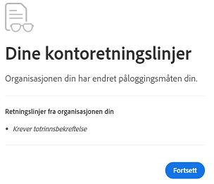 Endringer i kontoretningslinjene