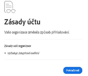 Změny zásad účtu