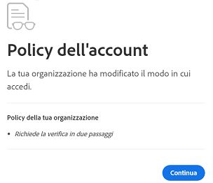 Modifiche delle policy per l'account