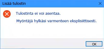 Asennus ei onnistu, varmenne kumottiin