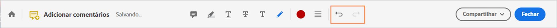 Desfazer e refazer comentários