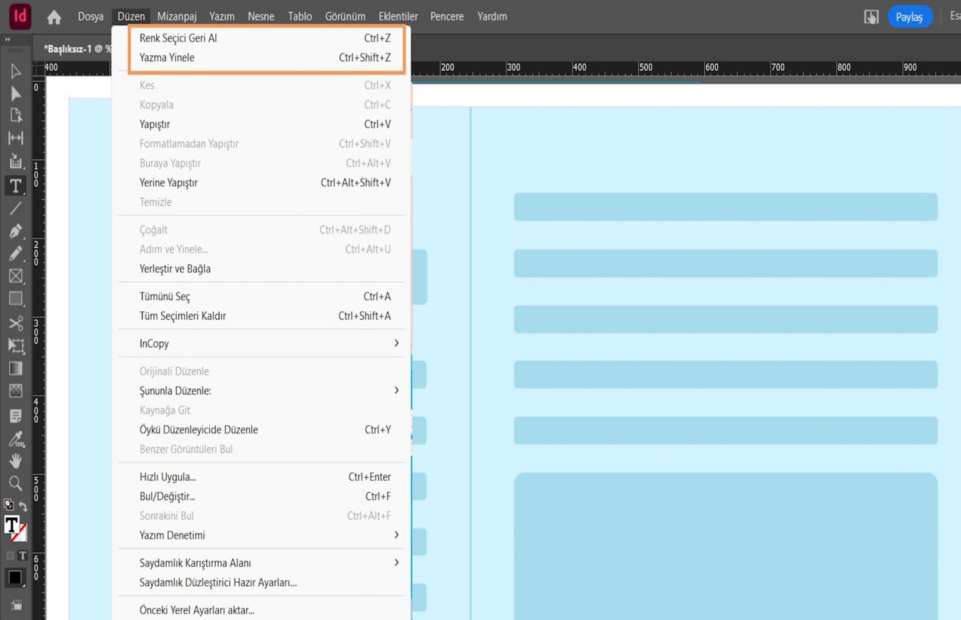 Geri Al ve Yinele seçeneklerini gösteren iletişim kutusu