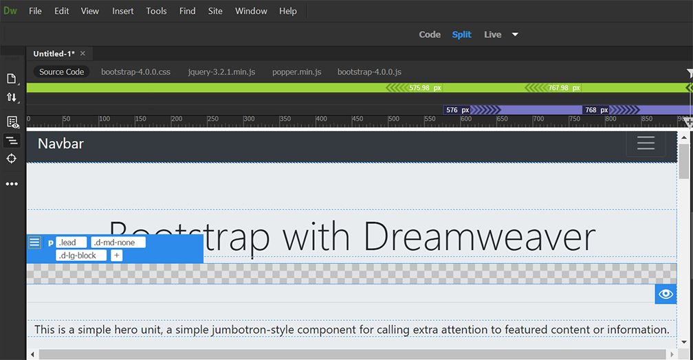 إدارة عناصر Bootstrap المخفية