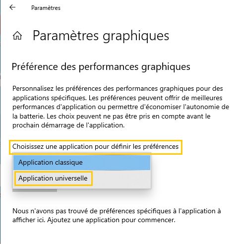 Application universelle