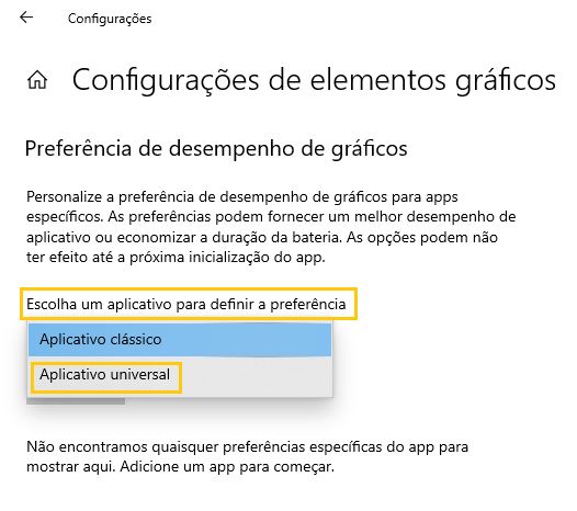 Aplicativo universal