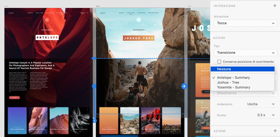 Rimozione del collegamento tra le tavole da disegno