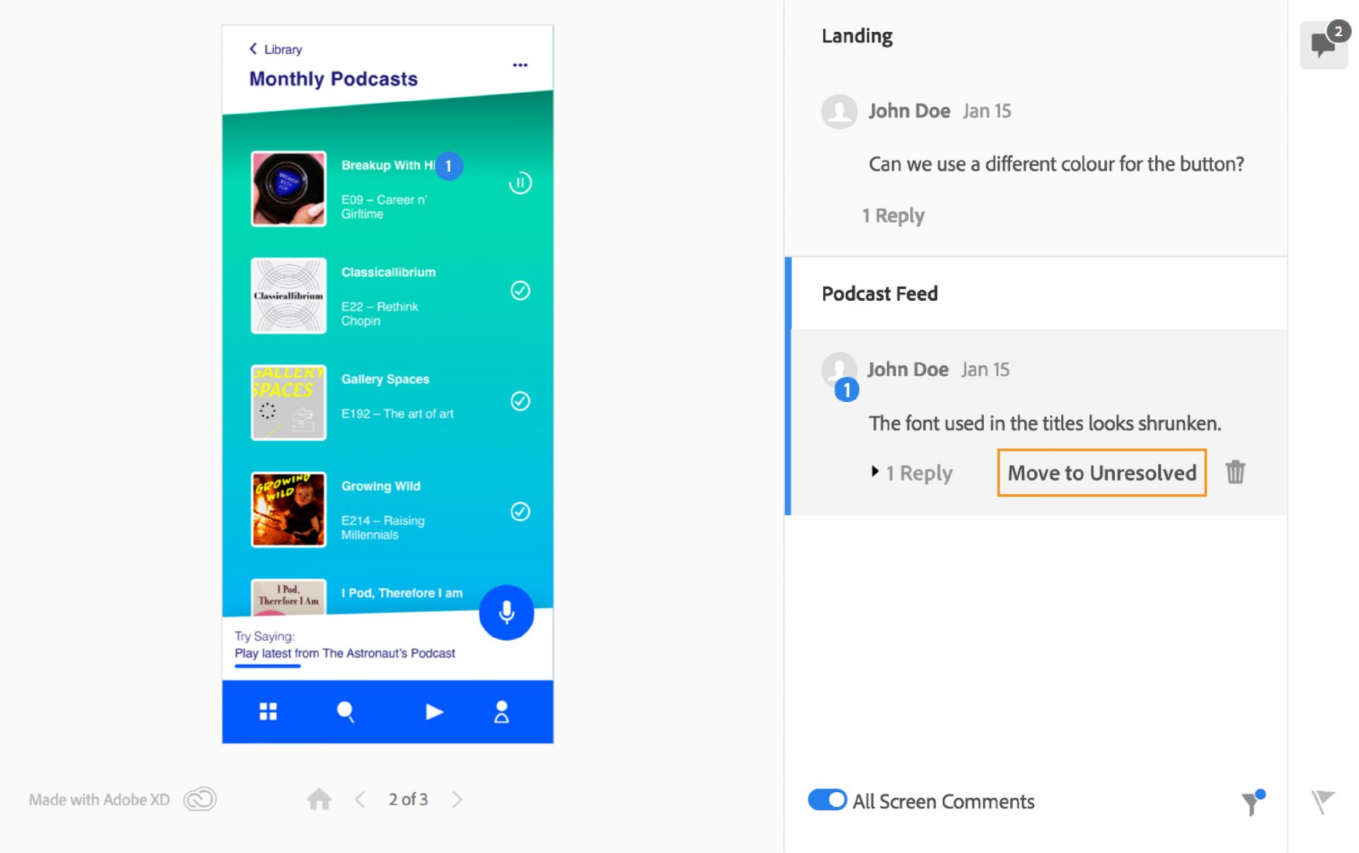 Considerar no resuelto un comentario