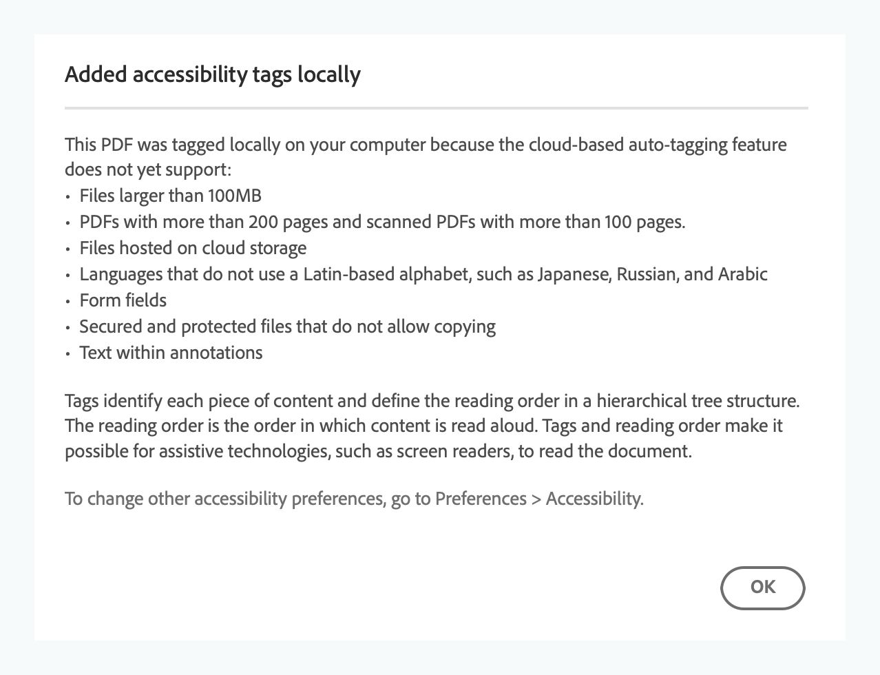 בחר את סמל המידע לקבלת פרטים נוספים על הקבצים שאינם נתמכים