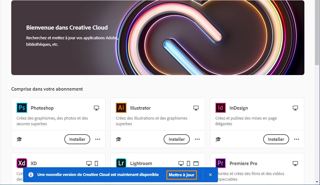 Cliquer sur Continuer pour exécuter les mises à jour en attente