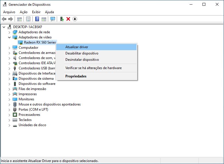 Atualizar driver