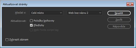 Aktualizace dokumentů v předlohách