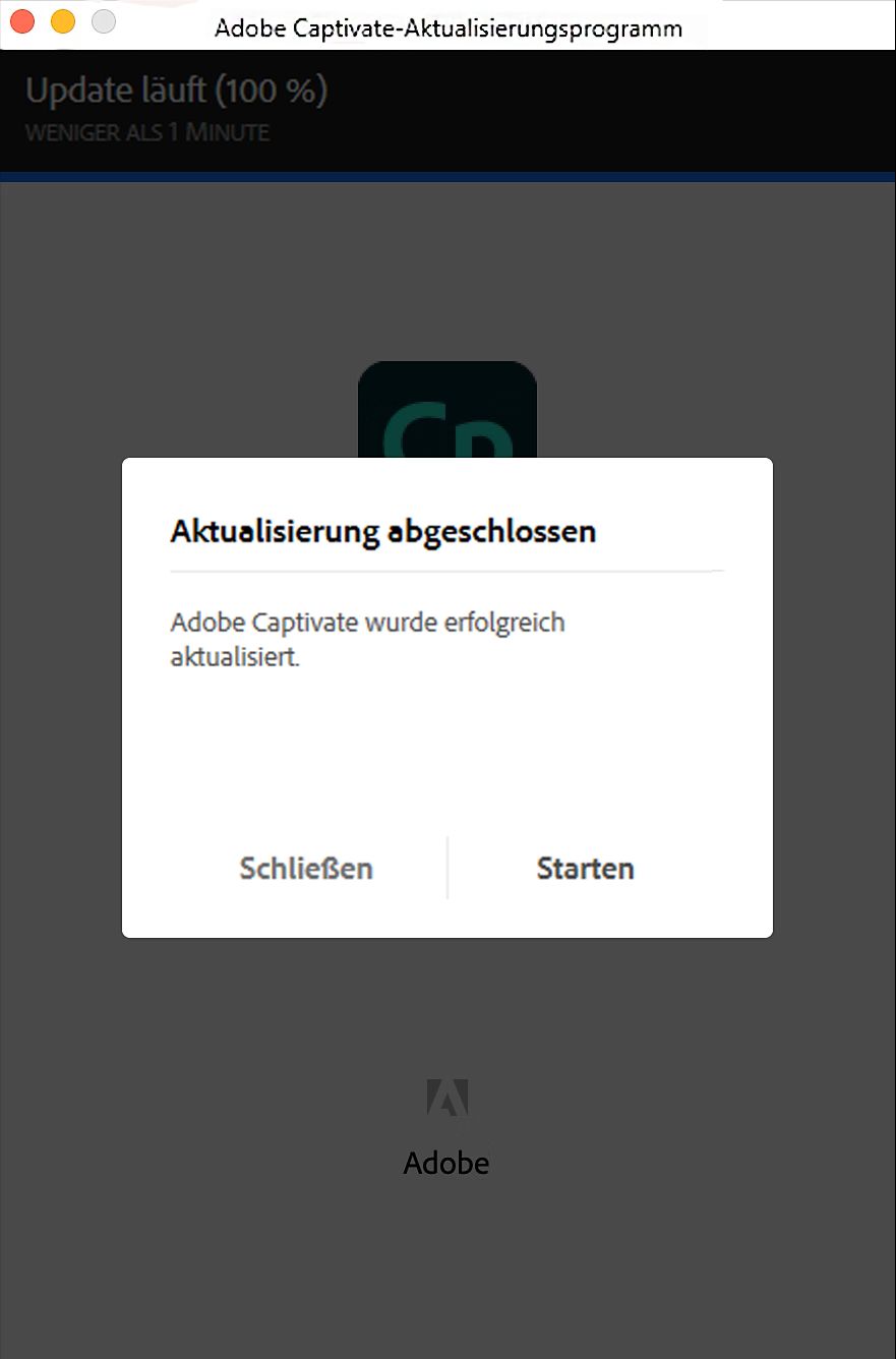Update abgeschlossen