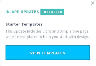 Uppdateringen i appen har installerats