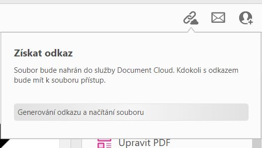 Průběh nahrávání a sdílení souborů