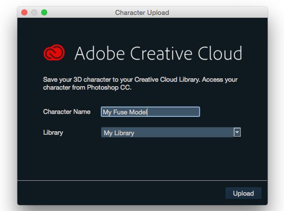 Adobe Fuse és Creative Cloud-könyvtárak