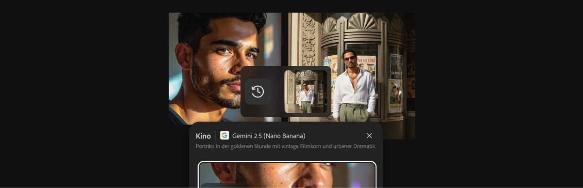 Mit der Voreinstellung „Kino mit Gemini 2.5 Flash Image“ generiertes Bild.