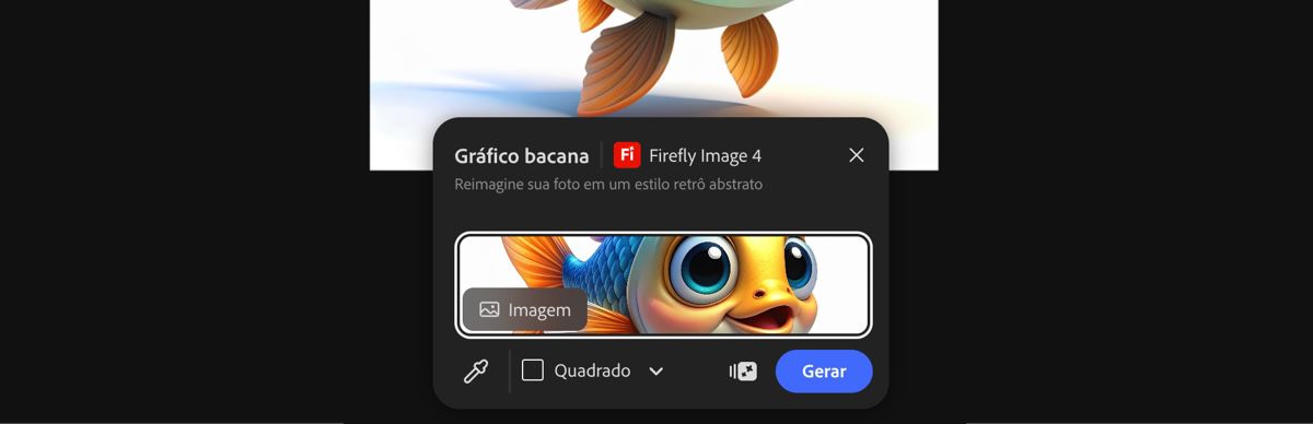 Selecione uma imagem da tela para aplicar a predefinição Gráfico bacana da Firefly Image 4.