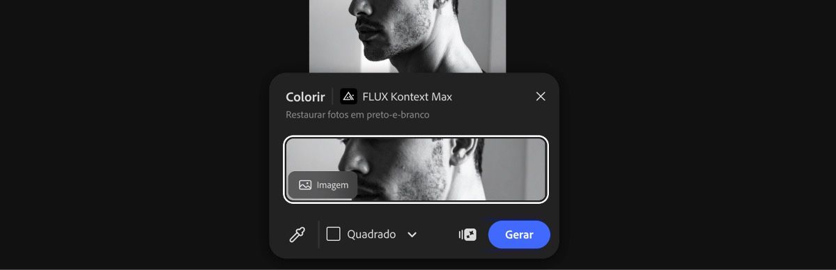 Selecione uma imagem da tela para aplicar a predefinição Colorir usando FLUX Kontext Max.