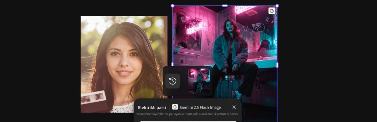 Gemini 2.5 Flash Image ile elektrikli parti hazır ayarı kullanılarak oluşturulan görsel.