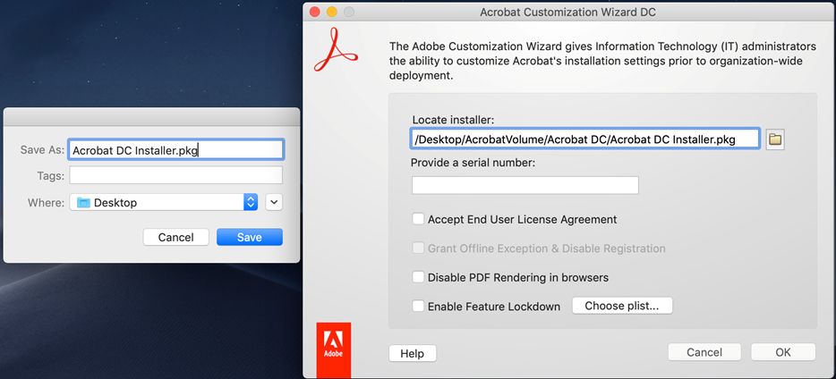 Usar el asistente Customization Wizard