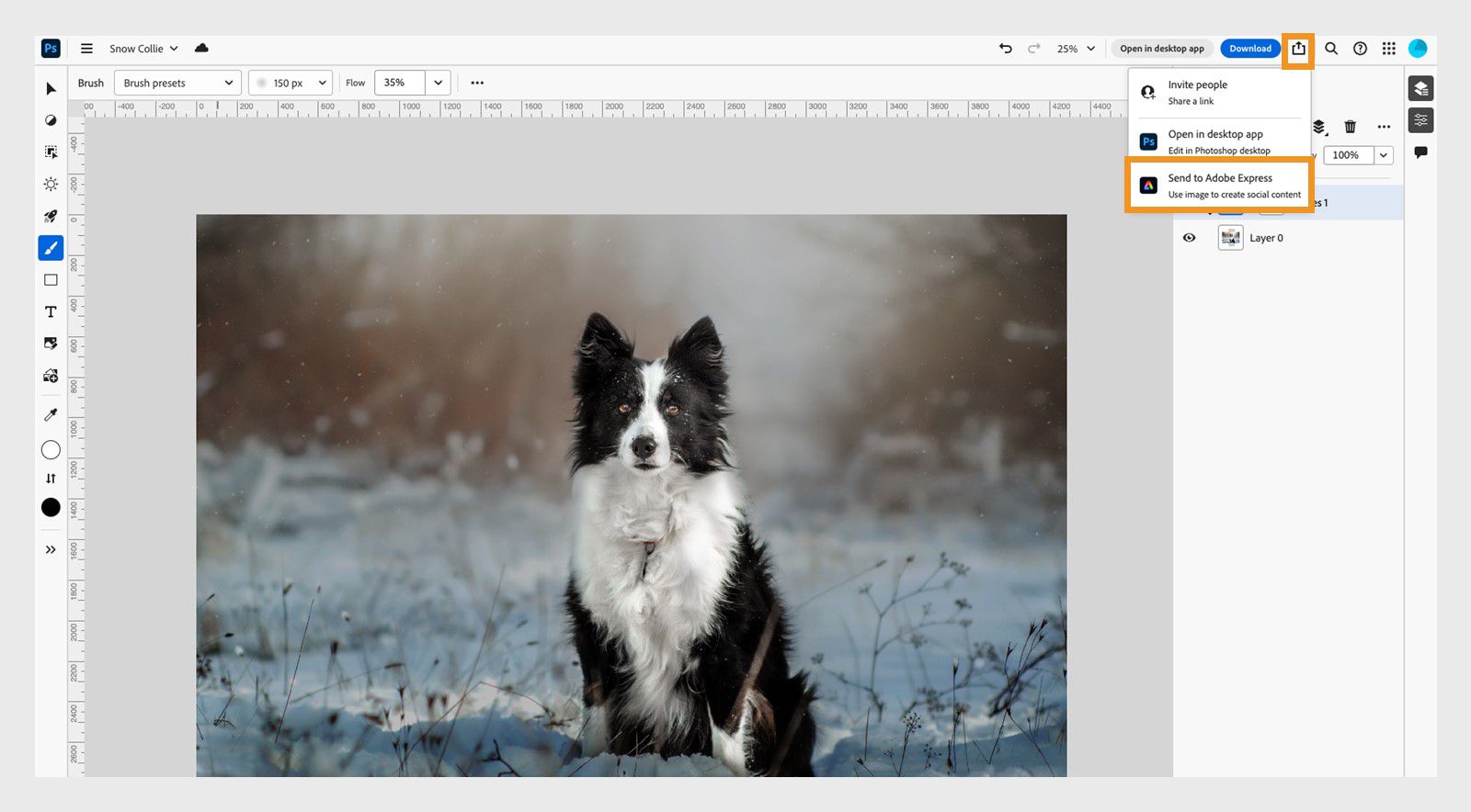 Научитесь редактировать файлы, созданные в веб-приложении Photoshop, в  Adobe Express.