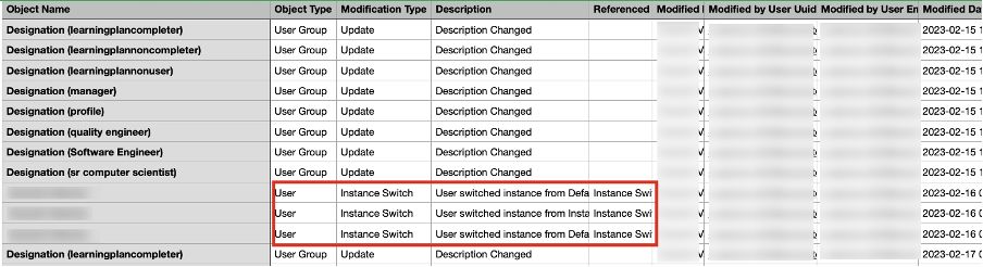  View User Audit Trail Report