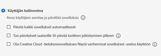 Käyttäjän hallinnoima