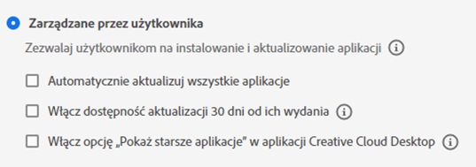 Zarządzane przez użytkownika