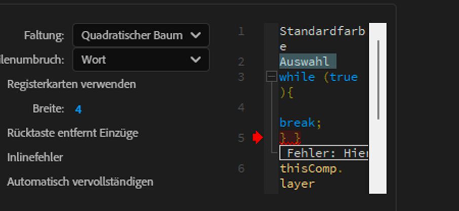 Feld „Code-Vorschau“