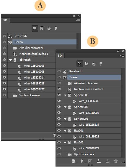 Photoshop – Importovaný soubor OBJ