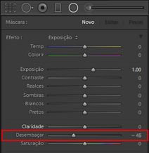 Desembaçar como um ajuste local no Lightroom