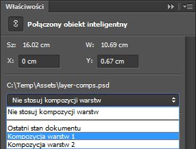 Kompozycje warstw w obiekcie inteligentnym programu Photoshop