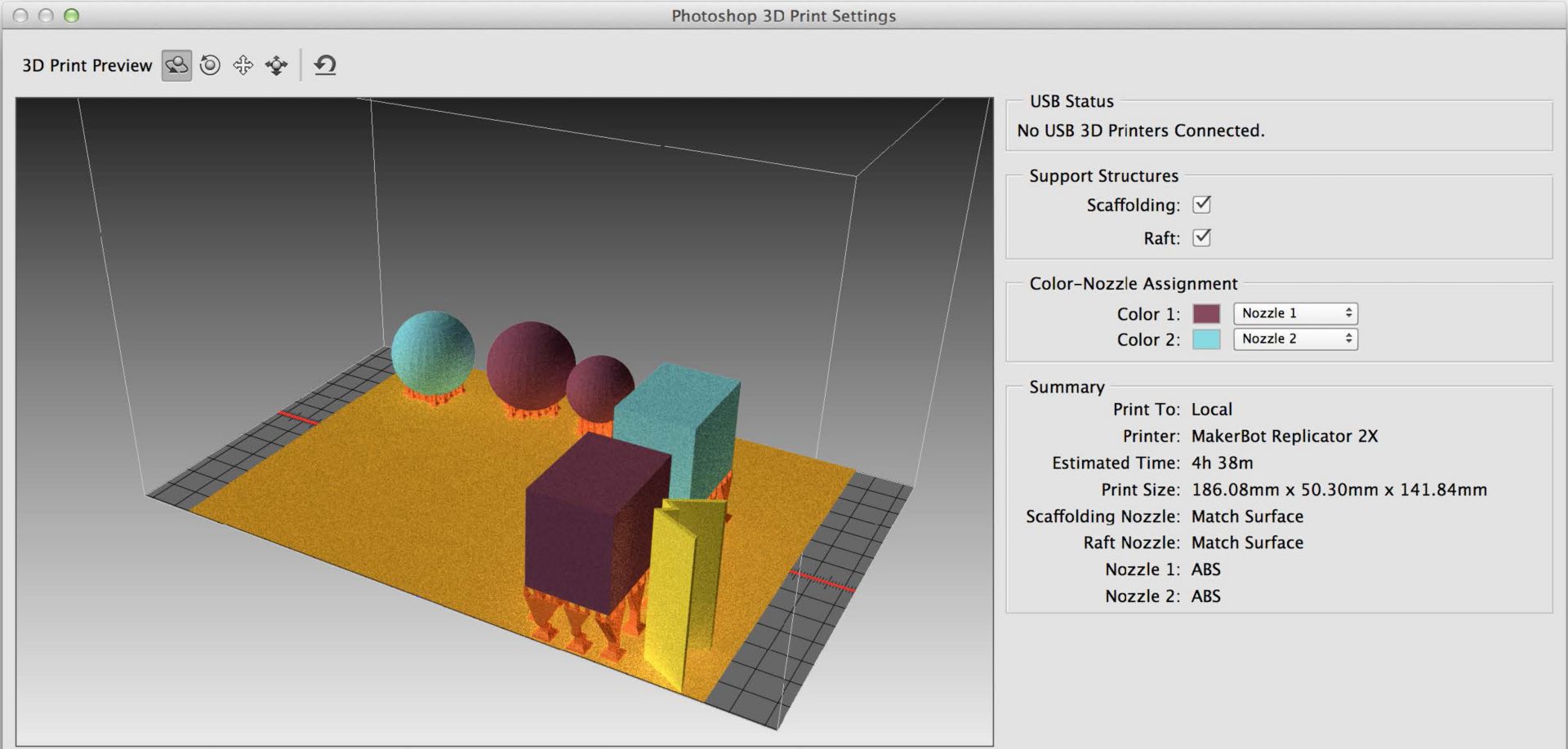 Photoshop 3D 打印预览
