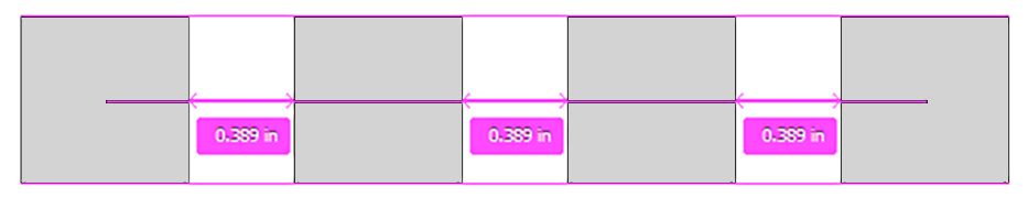 Espaçamento no Photoshop entre objetos correspondentes