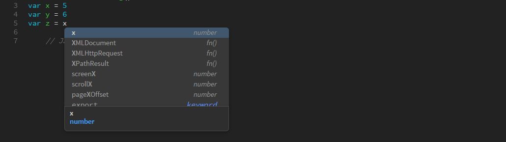 Podpowiedź do kodu wskazująca typ zmiennej
