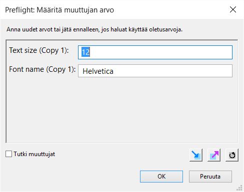 Määritä muuttujan arvo