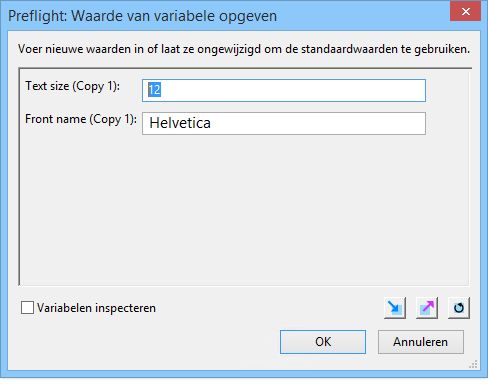 Waarde van variabele opgeven