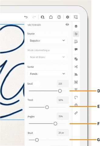 Couleur, Niveaux de gris, Seuil, Tracé, Angles et Bruit