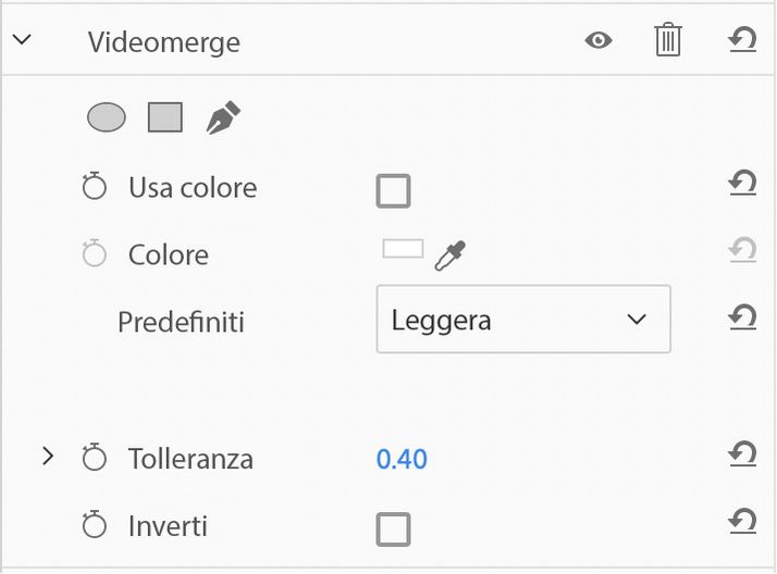 Impostazioni Videomerge