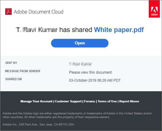 Посилання, отримане в електронному листі