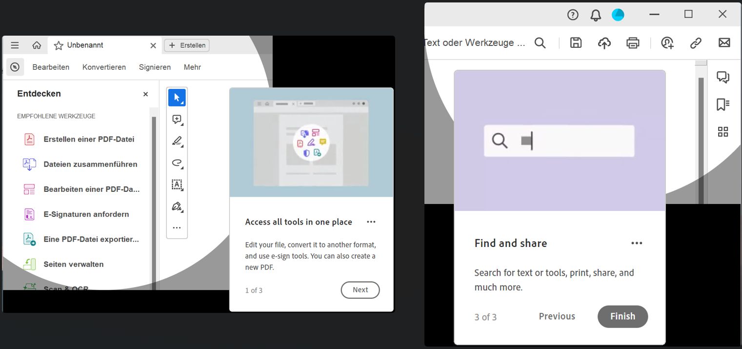 Onboarding-Tour für den Viewer