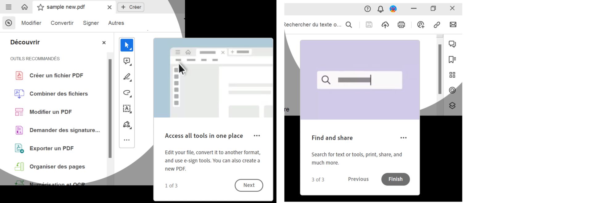Visite d’accueil du programme de visualisation