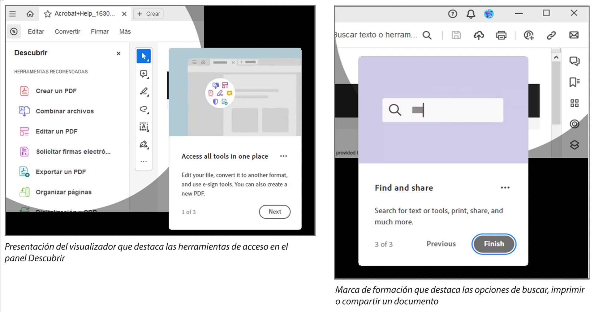 Recorrido de presentación del visualizador