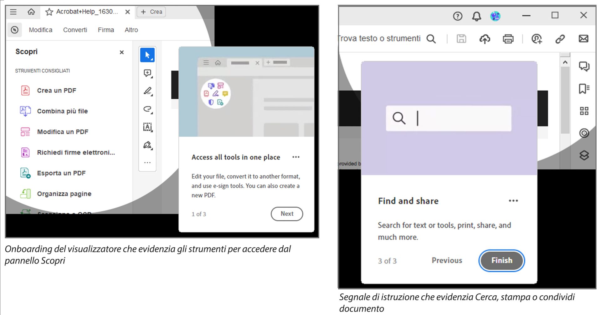 Tour di onboarding di Viewer