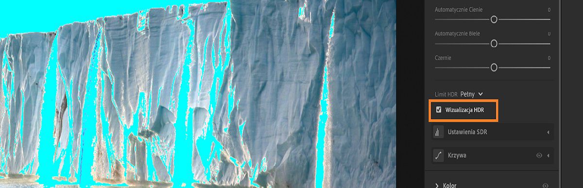 Ustawienia Wizualizacja HDR w programie Lightroom na komputery